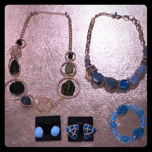 Blue and Green Jewelry Lot